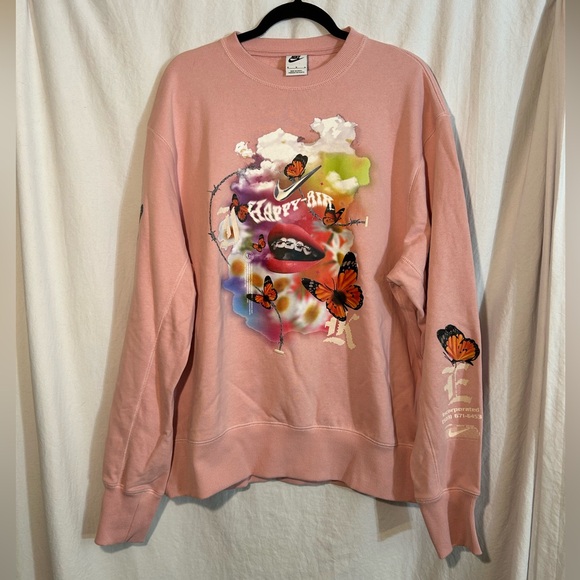 Nike Other - Nike "Happy Air" Crewneck Pullover Sweatshirt Pink Size M NWT DZ3049-630